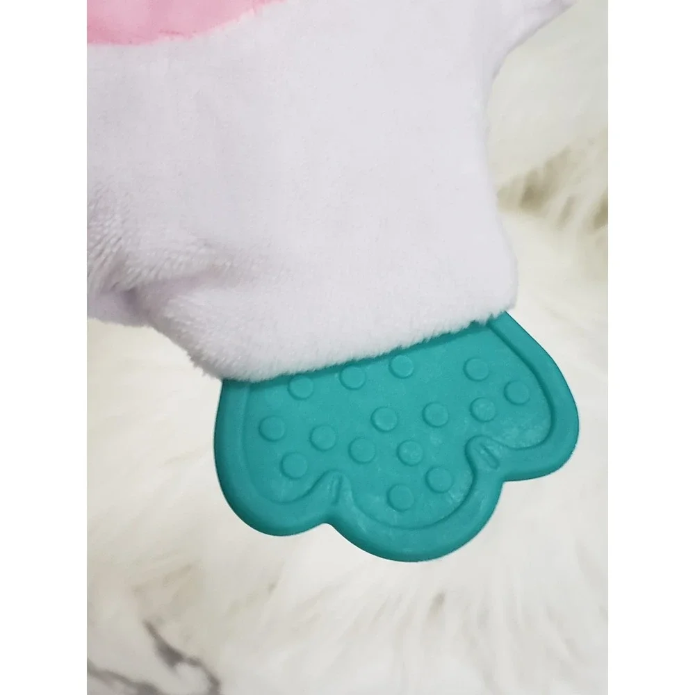 NEW Cribmates‎ UNICORN Doll Teether Toy Sensory Sound Baby Lovey Shower Gift